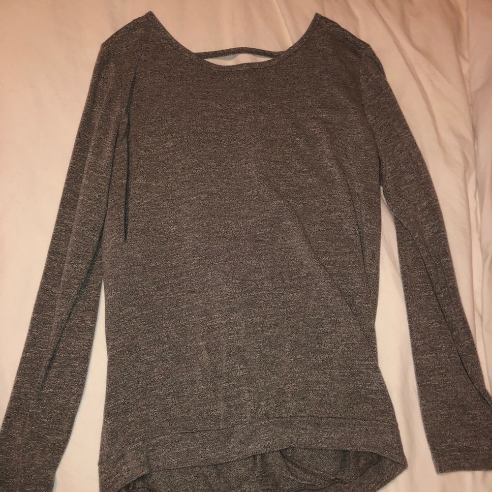 Open back workout shirt